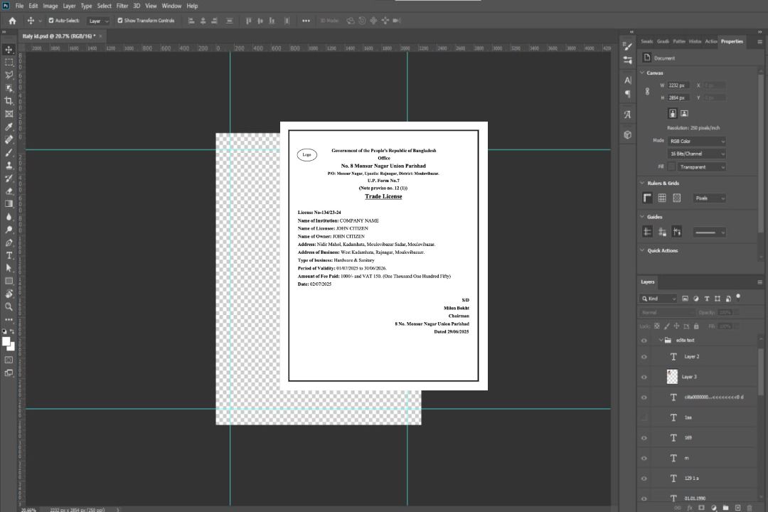 Modèle Word et PDF de licence commerciale du Bangladesh template Modèle Word et PDF de licence commerciale du Bangladesh template